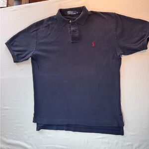 Ralph Lauren Dark Blue Polo with Red Emblem size small excellent condition